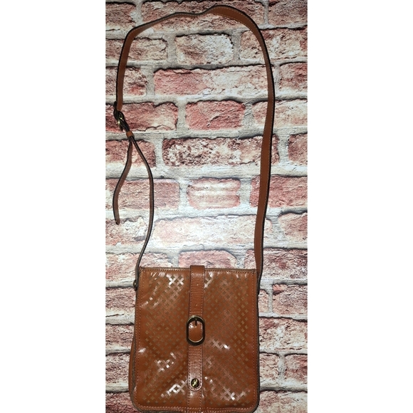 Patricia Nash Venezia Pouch Crossbody - Slim Lattice Cut Out Leather - Picture 2 of 14